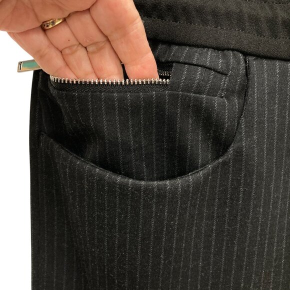 Industry Republic‎ Clothing Men's Sz Large Black Pinstripe Pants, Drawstring NEW - Picture 3 of 14